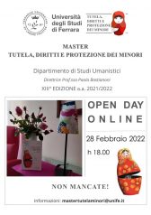 Master Tutela Diritti e Protezioni dei Minori: Open Day on line