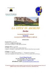 La città in ascolto: associazioni femminili e culturali incontrano associazioni di mamme e famiglie in difficoltà attraverso un ciclo di 3 appuntamenti