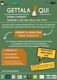 Campagna “Gettala Qui”: raccolta mozziconi