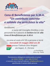 Cena di beneficienza per A.M.A.