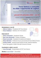 Terzo settore e comunità tra sfide e opportunità da cogliere