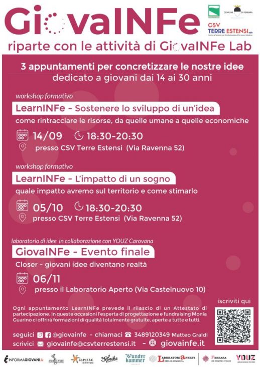 Giovainfe: al via i workshop formativi