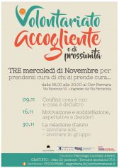 Tre appuntamenti formativi su Volontariato Accogliente e di Prossimità | 9.16.30 novembre 2022