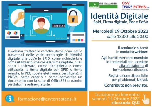 Identità digitali | Corso Univol