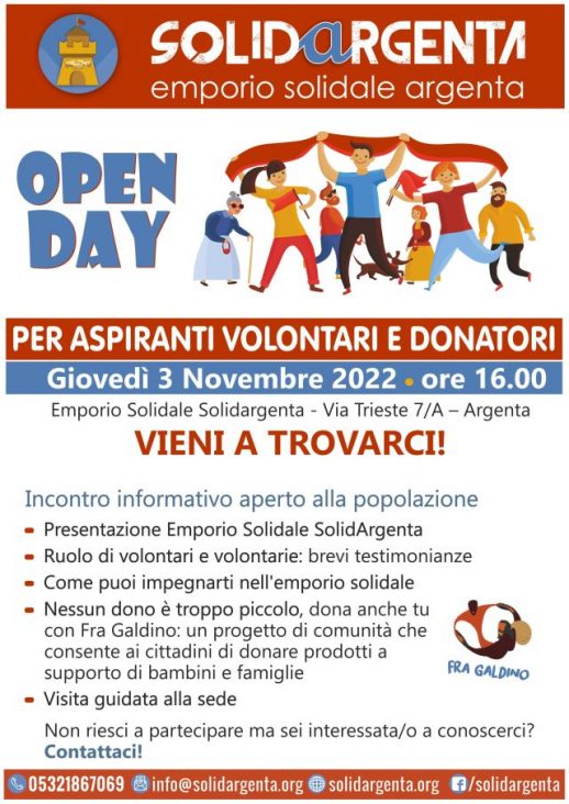 Open Day SolidArgenta per volontari e donatori