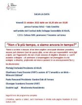 Incontro "Non c'è più tempo, o siamo ancora in tempo?"