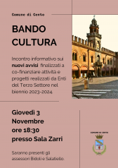 Presentazione del Bando Cultura 2023 agli Enti del Terzo Settore