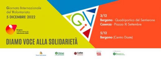 Giornata Internazionale del Volontariato: il 5 dicembre “Diamo voce alla solidarietà”