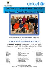 "L'università dal borgh ad castel" | commedia a favore di Unicef