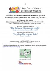 "Libero Gruppo" genitori di figli adolescenti | due momenti di confronto