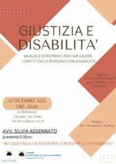 "Disabilità e Giustizia": analisi e strumenti per far valere i diritti delle persone con disabilità