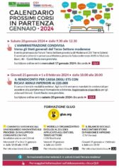 Univol e Gluo | Calendario dei corsi gennaio 2024