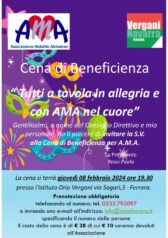 Cena benefica "Tutti a tavola in allegria con AMA nel cuore"