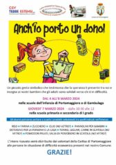 Anch’io porto un dono, ritorna la raccolta di beni alimentari e di prima necessità nelle scuole portuensi
