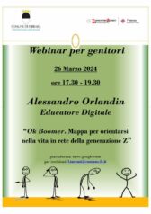 Webinar per genitori "Ok Boomer. Mappa per orientarsi nella vita in rete delle generazione Z"