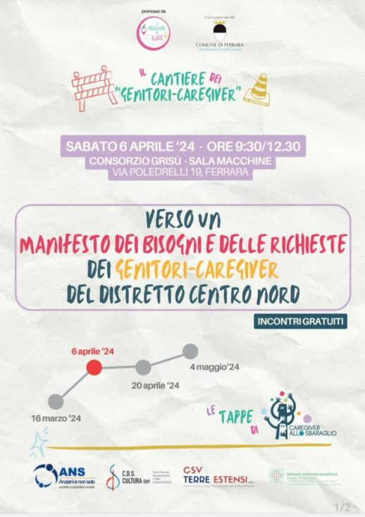 Caregiver allo sbaraglio/Incontro gratuito del “Cantiere dei genitori caregiver”