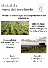 Incontro su "Vini, viti e cura del territorio"