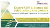 Salva la data: 26 settembre 2024 - ore 18 - Ferrara: Incontro pubblico "Essere CSV al fianco del Volontariato che cambia - Numeri e storie per ripensare la comunità"