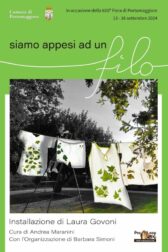 Siamo appesi ad un filo -  Installazione di Laura Govoni