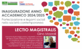 Giovedì 3 ottobre 2024-ore 17.30: Inaugurazione a Modena dell'Anno accademico 2024/25 dell’Università del Volontariato con il sociologo Gino Mazzoli