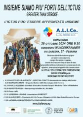 Convegno INSIEME SIAMO PIU’ FORTI DELL’ICTUS: l’Ictus può essere affrontato insieme