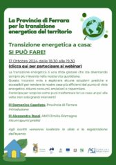 Webinar "La Provincia di Ferrara per la transizione energetica del territorio"