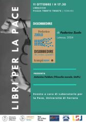 Libri per la Pace: presentazione di "Disobbedire" di Federico Zuolo
