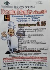 Pranzo sociale a sostegno dell'Istituto Ramazzini cooperativa sociale onlus