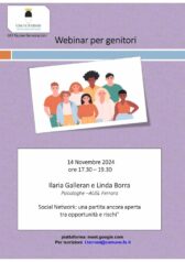 Webinar per genitori: “Social network: una partita ancora aperta tra opportunità e rischi”