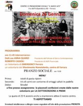 "La Memoria per diffondere cultura di pace e di nonviolenza": incontro e pranzo sociale a Il Barco Aps