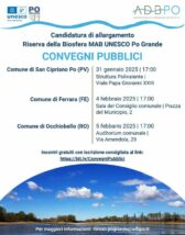 Convegno pubblico per la presentazione della candidatura di allargamento della Riserva della Biosfera MAB UNESCO “Po Grande