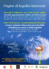 XXX Giornata Nazionale in ricordo della Vittime innocenti delle mafie” e "Settimana della Legalità": letture animate itineranti nelle scuole primarie di Cento