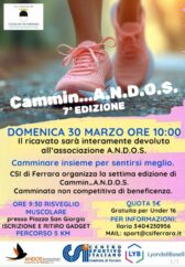 In marcia nel sottomura di Ferrara tra benessere e solidarietà con "Cammin...Andos"