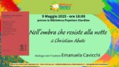 “Nell’ombra che resiste alla notte”: incontro sulla poesia alla Biblioteca Popolare Giardino