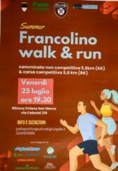 "Francolino Walk and Run", seconda edizione tra sport e storia del territorio