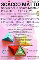 "Pratiche basate sull'evidenza e pratiche promettenti nella psichiatria di comunità": presentazione del volume di Paola Carrozza